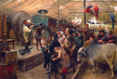 In the Animal Booth by Paul Friedrich Meyerheim